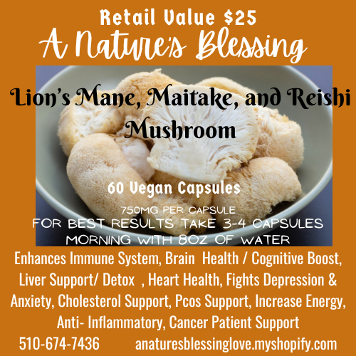 Lion’s Mane, Maitake, and Reishi Mushroom Vegan Capsules
