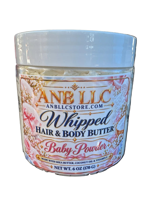 Baby Powder Whipped Hair & Body Butter (6oz Jar)