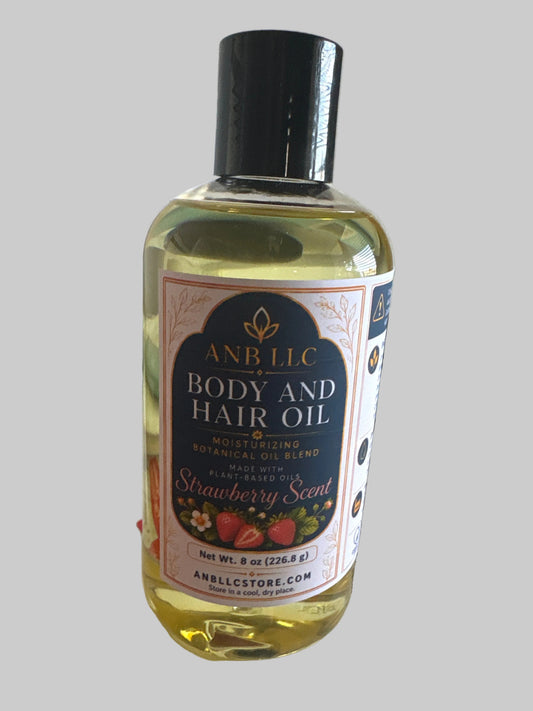 Strawberry Cake Nourishing Hair & Body Oil – 8oz