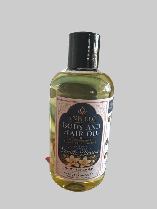 Vanilla Blossom Nourishing Hair & Body Oil – 8oz