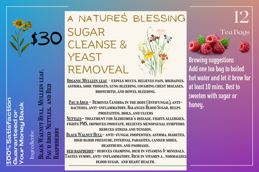 Sugar and Yeast Cleanse Herbal Tea 12 Bags