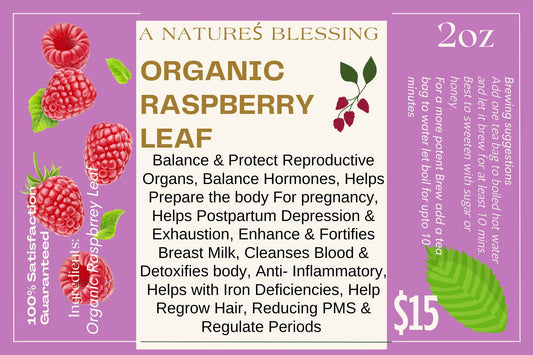 Organic  Raspberry Leaf  2oz